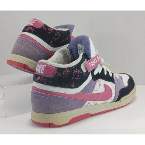 Nike 6.0 Air Mogan Mid Premium Skate Shoes WHT/BLK/PINK/PURPLE Women's US 8.5 - Picture 3 of 16